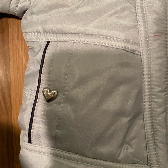 Girls silver winter jacket - Picture 2 of 6